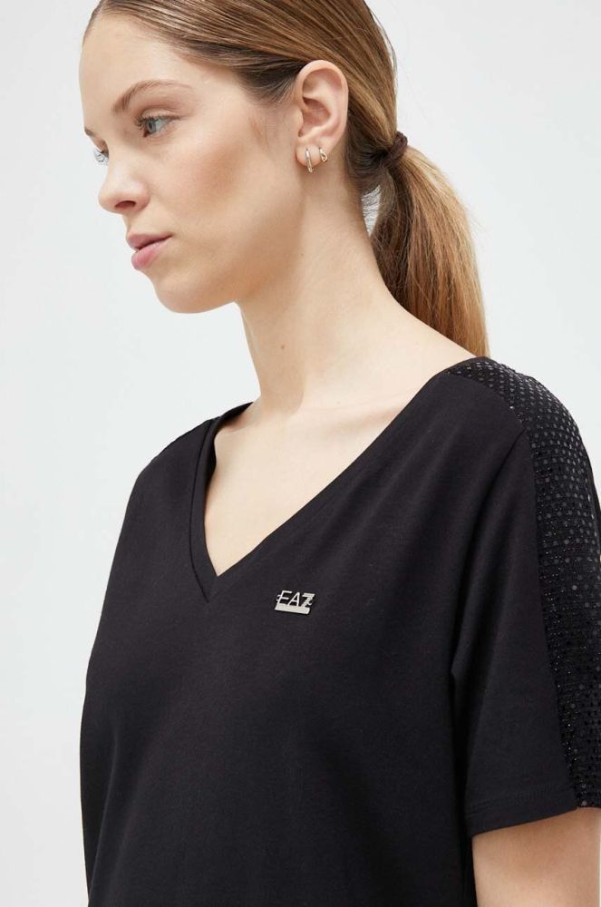 Футболка EA7 Emporio Armani жіночий колір чорний (3091252)