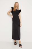 Бавовняна сукня Answear Lab колір чорний maxi розкльошена (3380299)