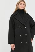 Пальто Silvian Heach жіночий колір чорний перехідний двобортний (2532727)